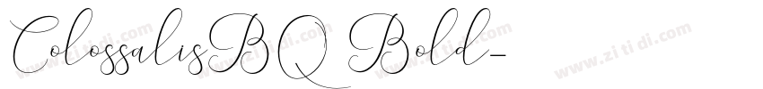 ColossalisBQ Bold字体转换